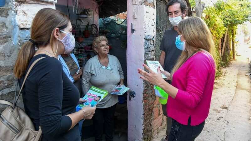 San Fernando completó un nuevo operativo de prevención de Covid-19 y Dengue en el barrio Alsina
