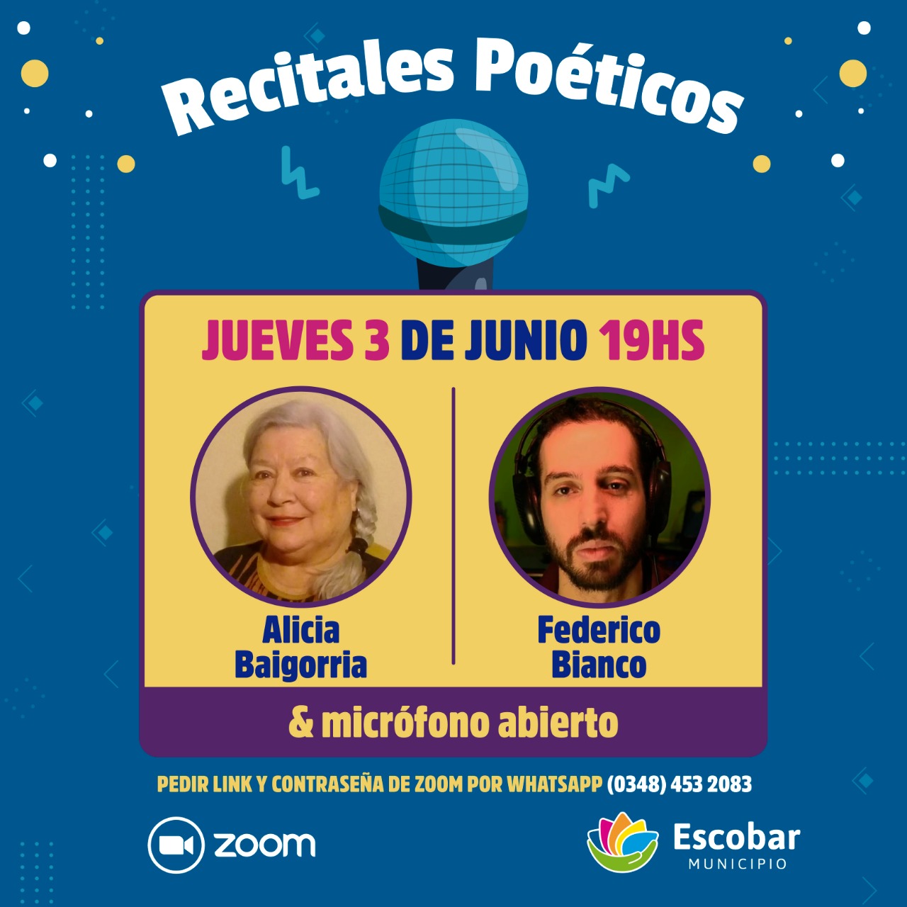 Escobar, una nueva presentación del “Ciclo de Recitales Poéticos 2021”