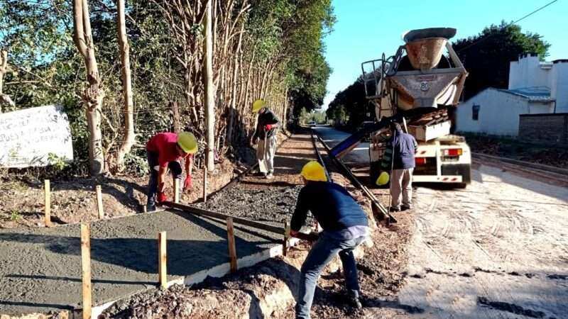 En Robles, avanzan los trabajos en el nuevo ingreso