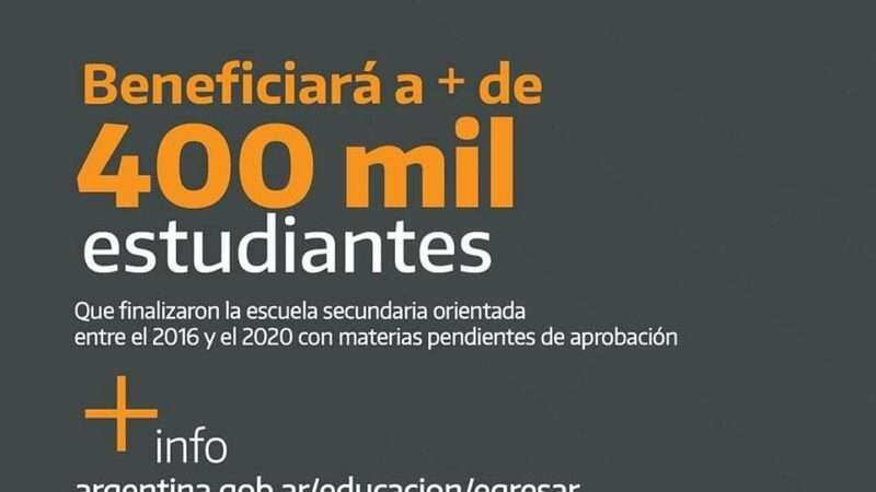 Plan Egresar, proyectá tu futuro