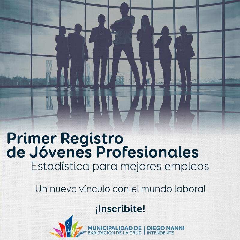 Exaltación, abren el Primer Registro para Jóvenes Profesionales