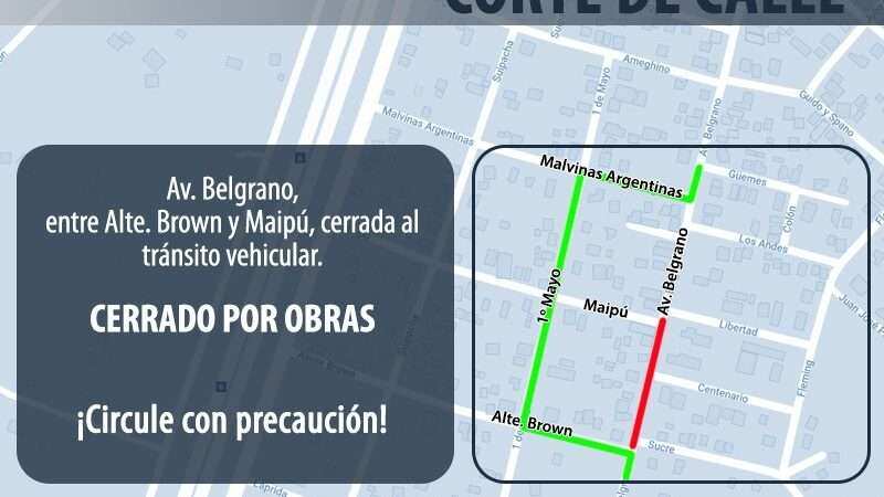 Los Cardales, cierran un sector de la Avenida Belgrano