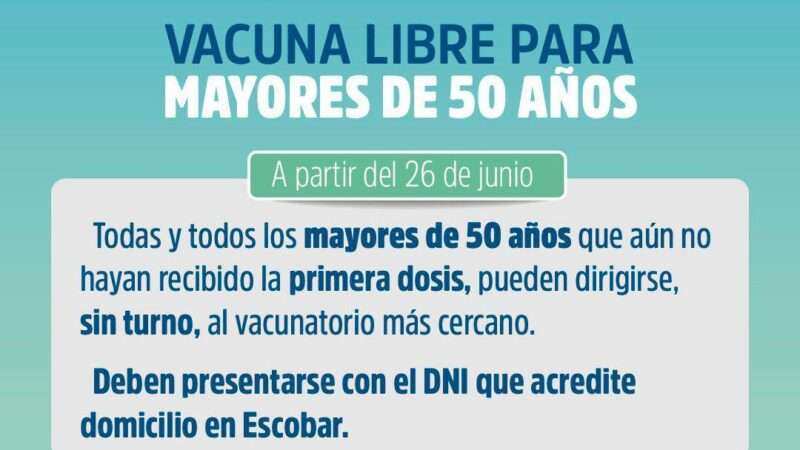 Vacunación Libre para Mayores de 50 Años