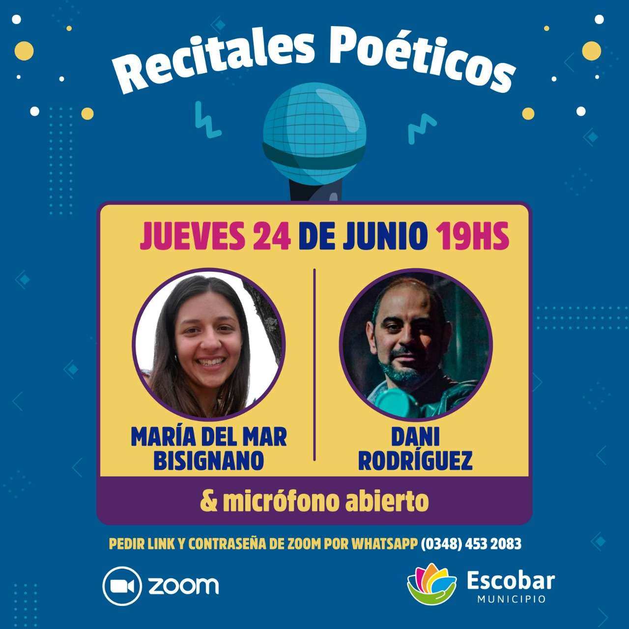 María del Mar Bisignano & Dani Rodríguez, en el Ciclo de Recitales Poéticos de Escobar