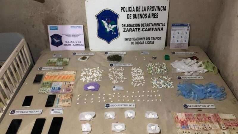 Desbaratan un búnker de droga en Garín,  tres detenidos y más de 400 gramos de cocaína incautados 
