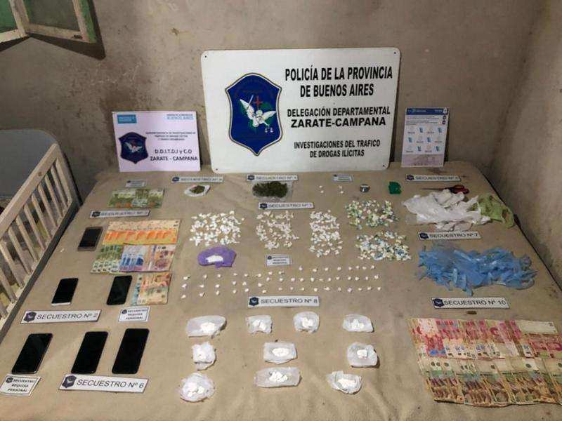 Desbaratan un búnker de droga en Garín, tres detenidos y más de 400 gramos de cocaína incautados
