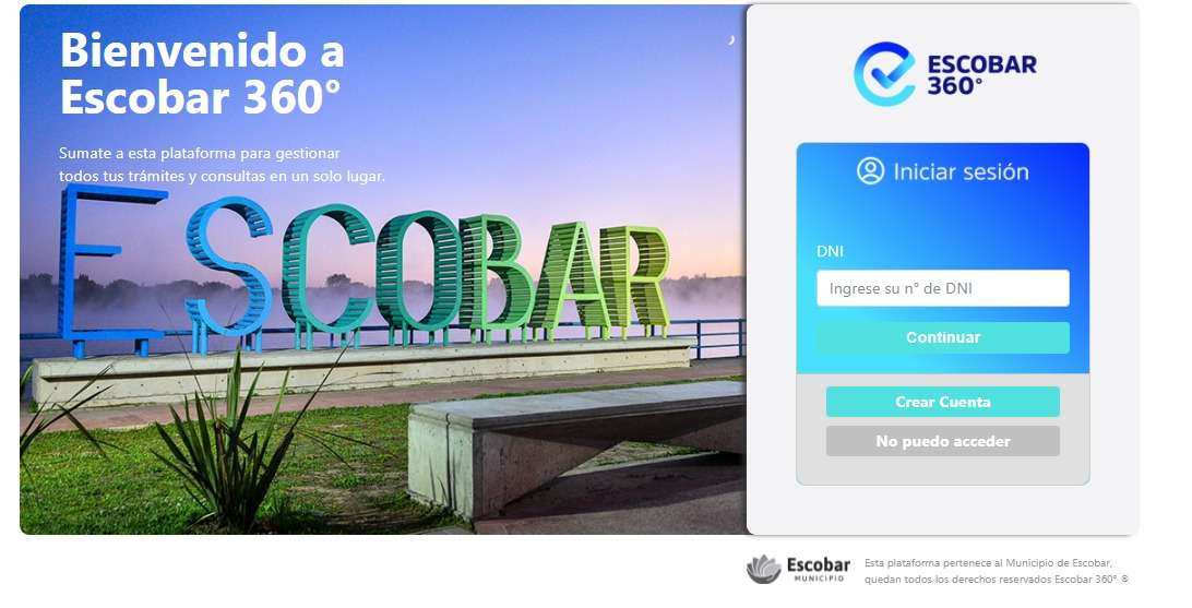 Escobar 360: la Municipalidad lanzó una nueva plataforma para que los vecinos y vecinas puedan realizar trámites y acceder a servicios de manera virtual