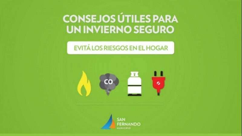 San Fernando refuerza consejos y precauciones para evitar accidentes domésticos durante el invierno