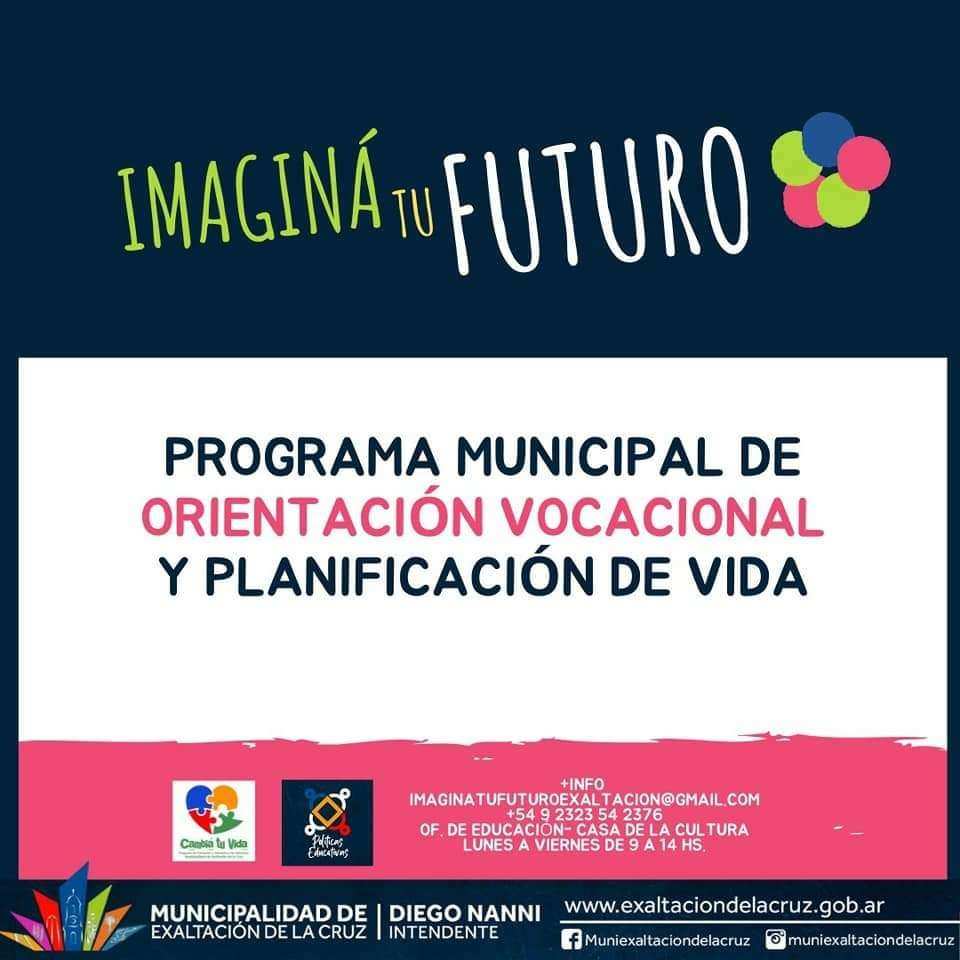 Exaltación, programa de Orientación Laboral ” Imaginá tu Futuro”