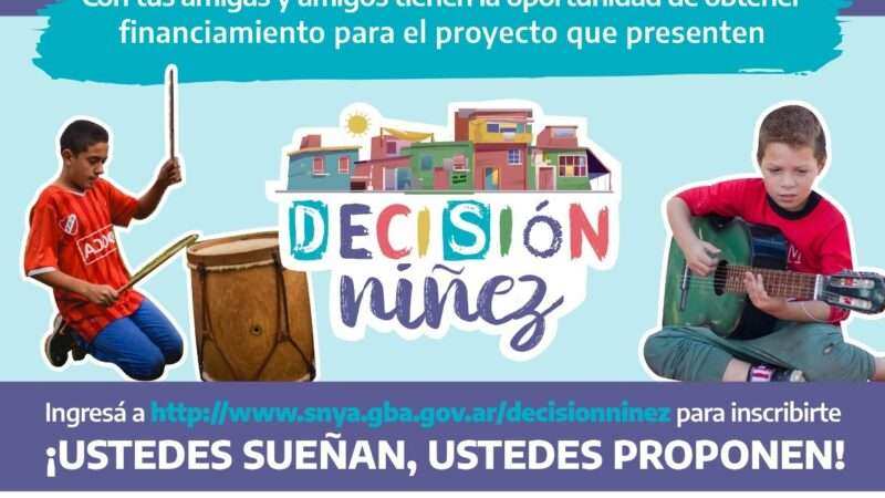 Llega “Decisión Niñez” para que los Chicos y Chicas transformen su comunidad
