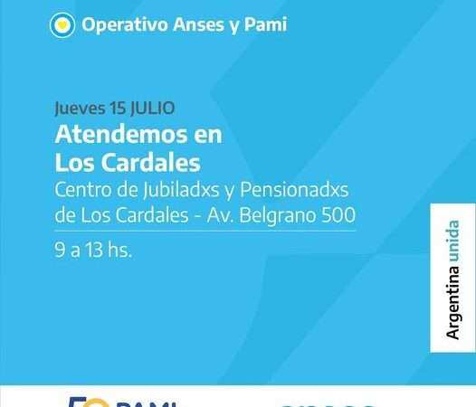 PAMI y ANSES vuelven mañana a Los Cardales
