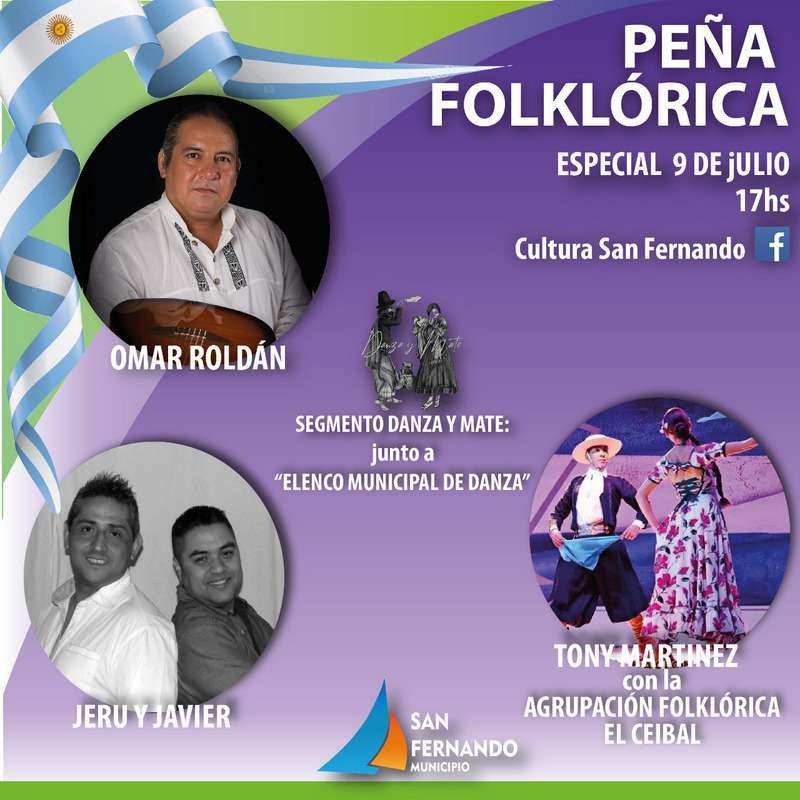 En el Día de la Independencia, San Fernando realizará una Peña Folklórica Virtual desde el Teatro Martinelli