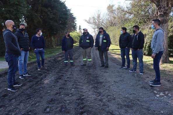 El intendente Nanni recorrió obras en Sakura y Pavón