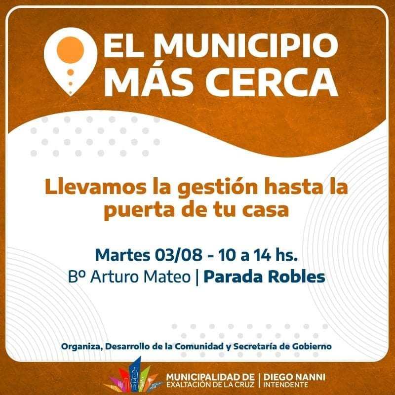 El Municipio Más Cerca, mañana en parada Robles