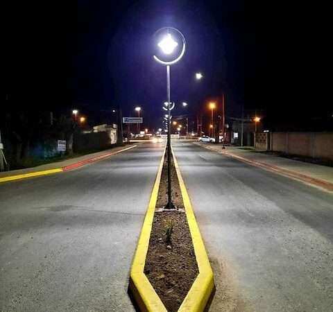 Se encendieron por Primera Vez las Luces del Ingreso a Robles