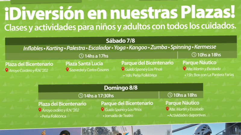 Este fin de semana, San Fernando ofrece diversas actividades deportivas y culturales en sus plazas