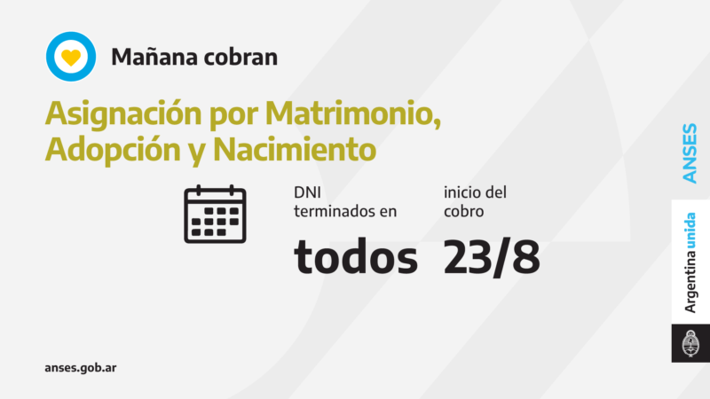 ANSES, calendarios de Pago del Lunes 23 de Agosto