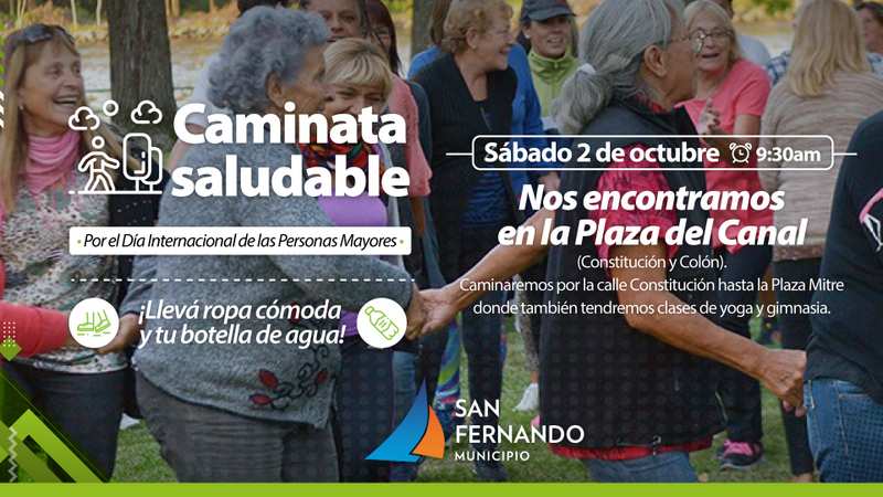 San Fernando celebrará el Día de las Personas Mayores con una caminata y clases gratuitas