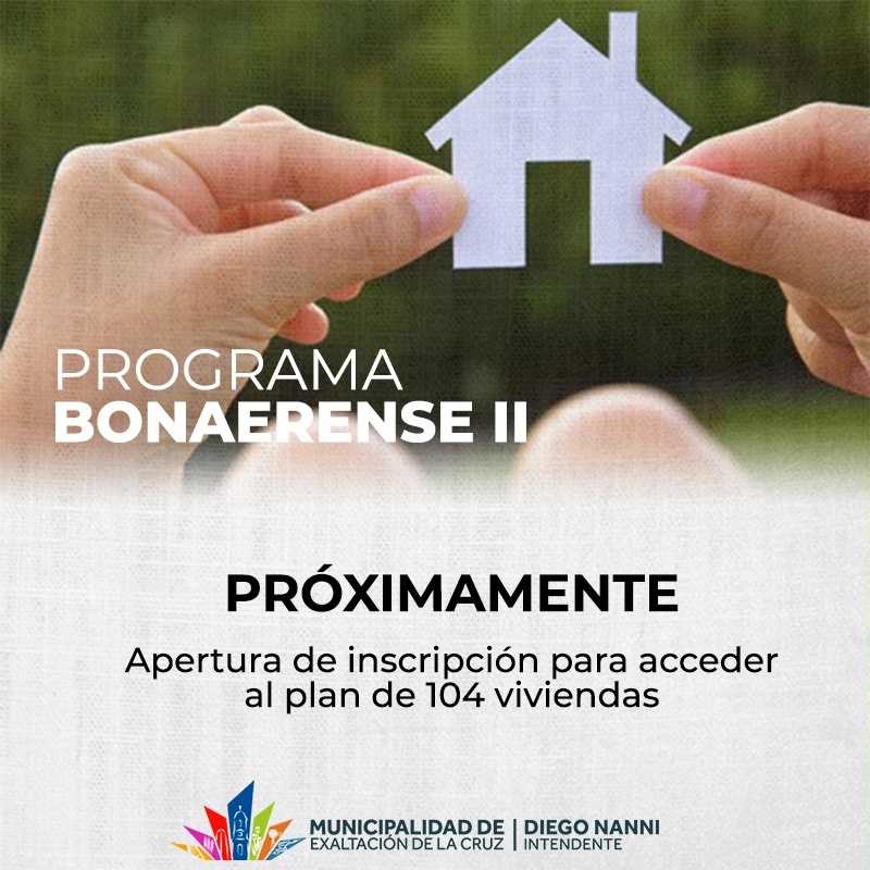 Exaltación, se abrirá la inscripción al Programa Bonarense II, que dará solución habitacional a 104 familias del partido.