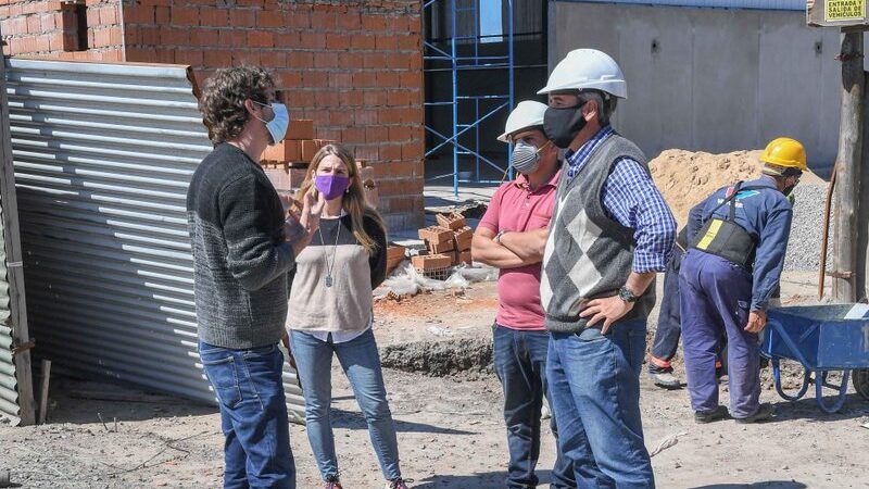 Juan Andreotti recorrió el avance de obra de la futura Planta de Reciclaje Municipal de San Fernando