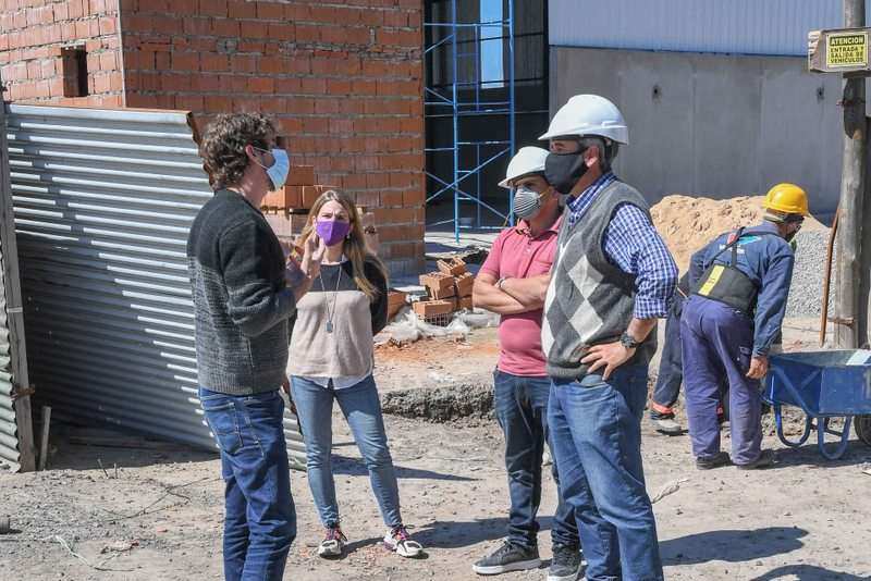 Juan Andreotti recorrió el avance de obra de la futura Planta de Reciclaje Municipal de San Fernando