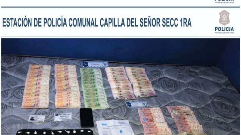 Allanamiento y detención por venta de Drogas en Capilla del Señor