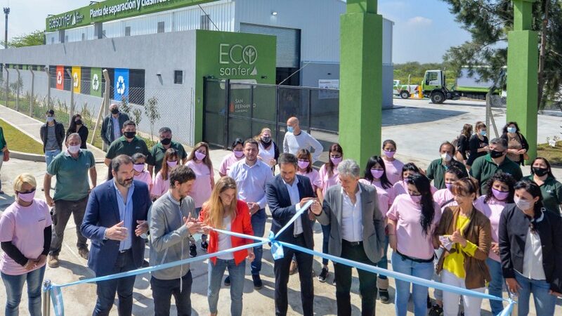 Andreotti y Cabandié inauguraron la Planta de Reciclaje Municipal de San Fernando