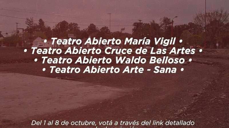 Elegí el nombre que llevará el nuevo Teatro Abierto de Robles