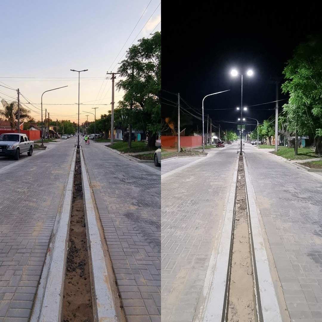 Los Cardales, sen encendieron las luces en Avenida Belgrano