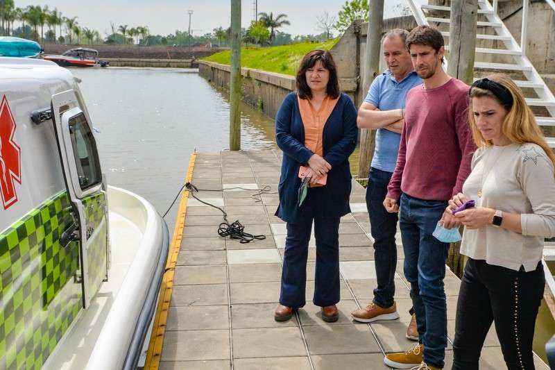 Juan Andreotti sumó una nueva lancha ambulancia al sistema de salud municipal de Islas de San Fernando