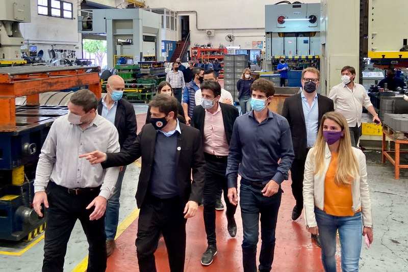 Juan Andreotti y Axel Kicillof visitaron obras y empresas de San Fernando