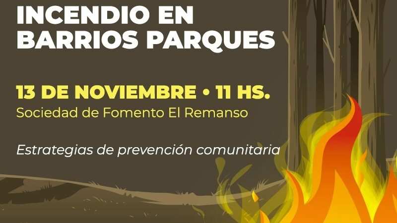 Exaltación, charla sobre concientización del riesgo de Incendios en Barrios Parque