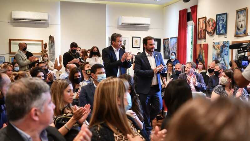 Ariel Sujarchuk y el ministro Martín Soria mantuvieron una reunión de trabajo y supervisaron la obra del nuevo Polo Judicial que se construye en Escobar