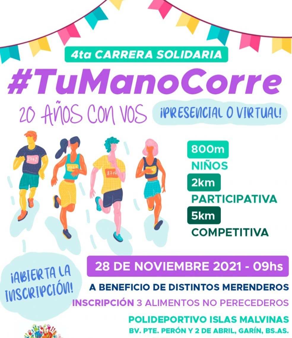 En Garín, Carrera Solidaria : “ Tu Mano Corre”