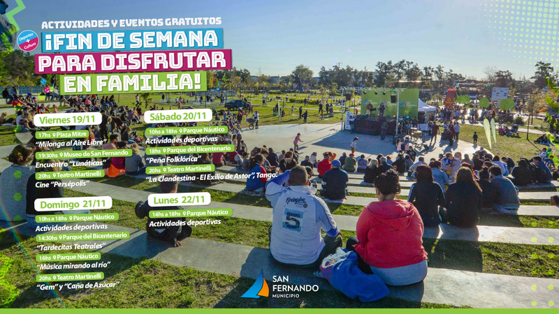 Fin de semana en San Fernando con diversas propuestas culturales y deportivas
