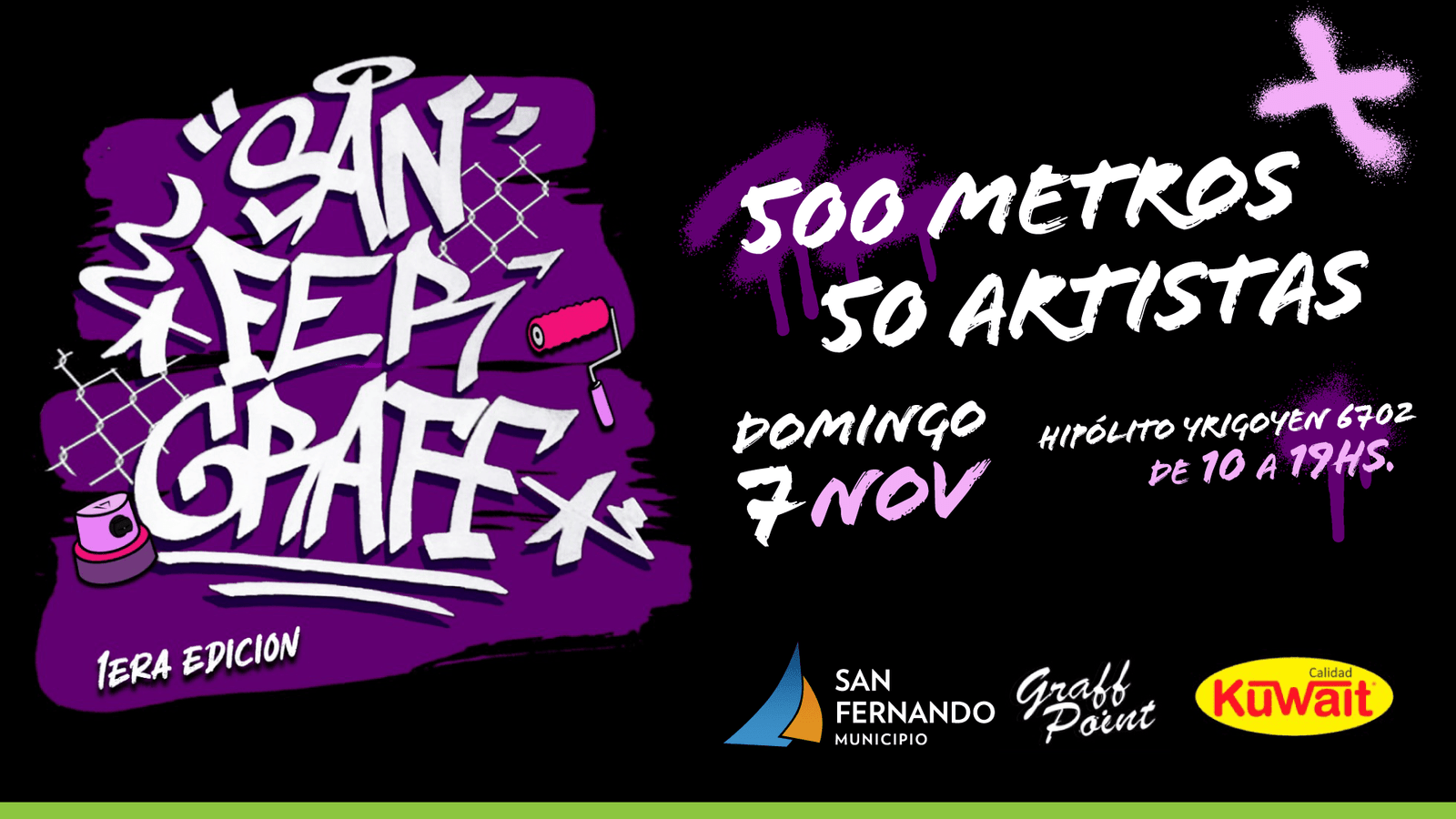 Este domingo: 50 artistas de graffitti en vivo, en la primera edición de “San Fer Graff”