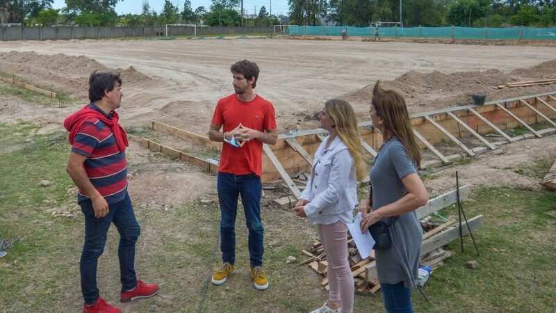Juan Andreotti recorrió la obra de modernización y ampliación del Polideportivo Nº1 de San Fernando
