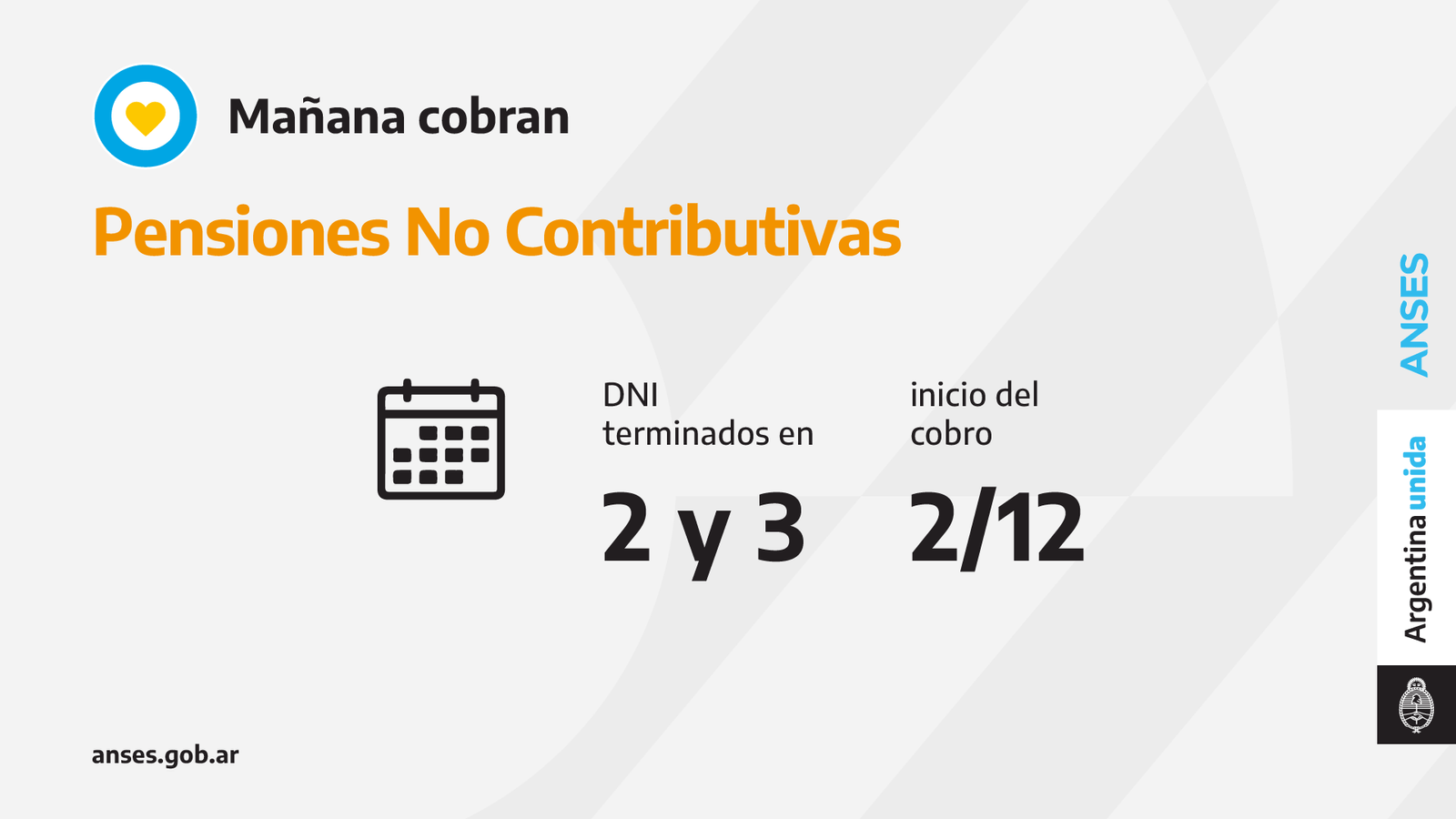 ANSES, calendarios de Pago de mañana Jueves 2 de Diciembre