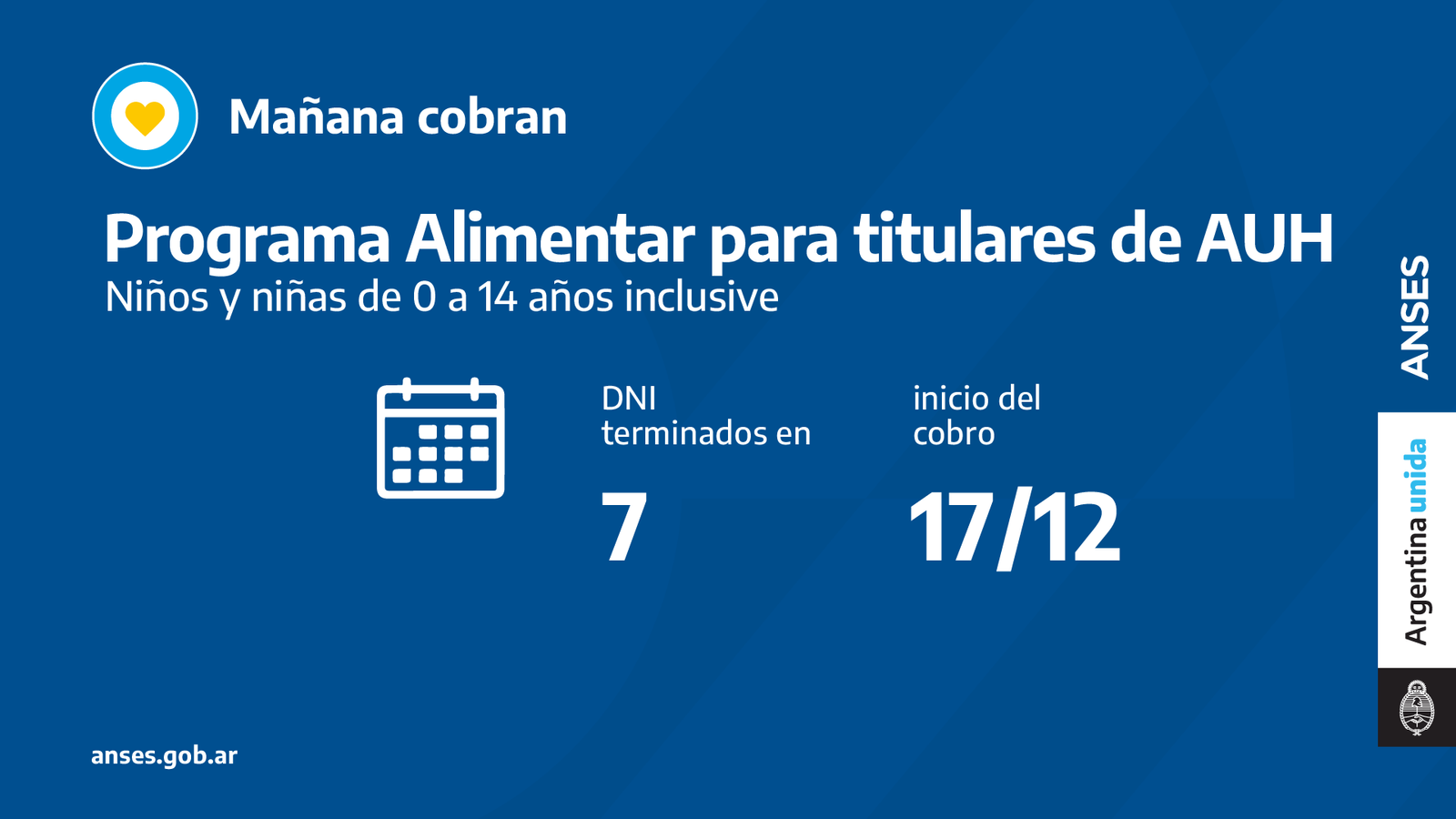 ANSES, calendarios de Pago del Viernes 17 de Diciembre