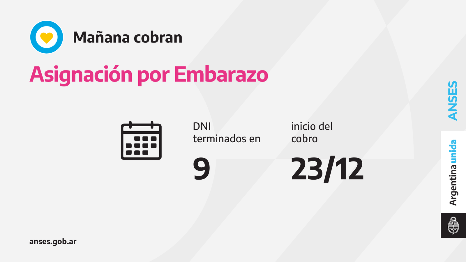 ANSES, calendarios de Pago del Jueves 23 de Diciembre