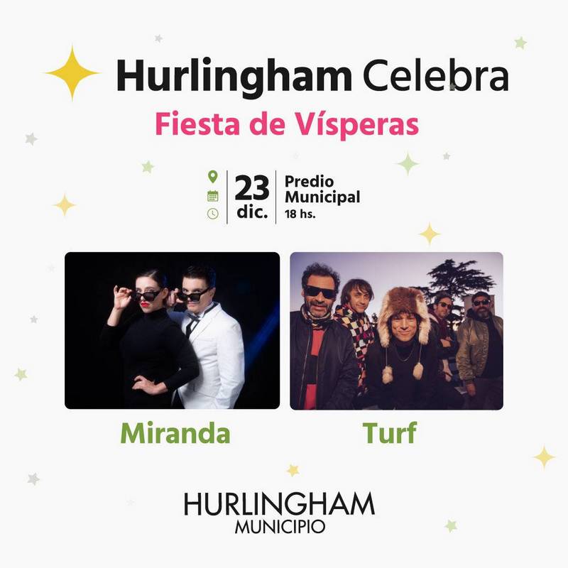 Miranda y Turf tocan gratis este jueves en Hurlingham, en un festival para toda la familia