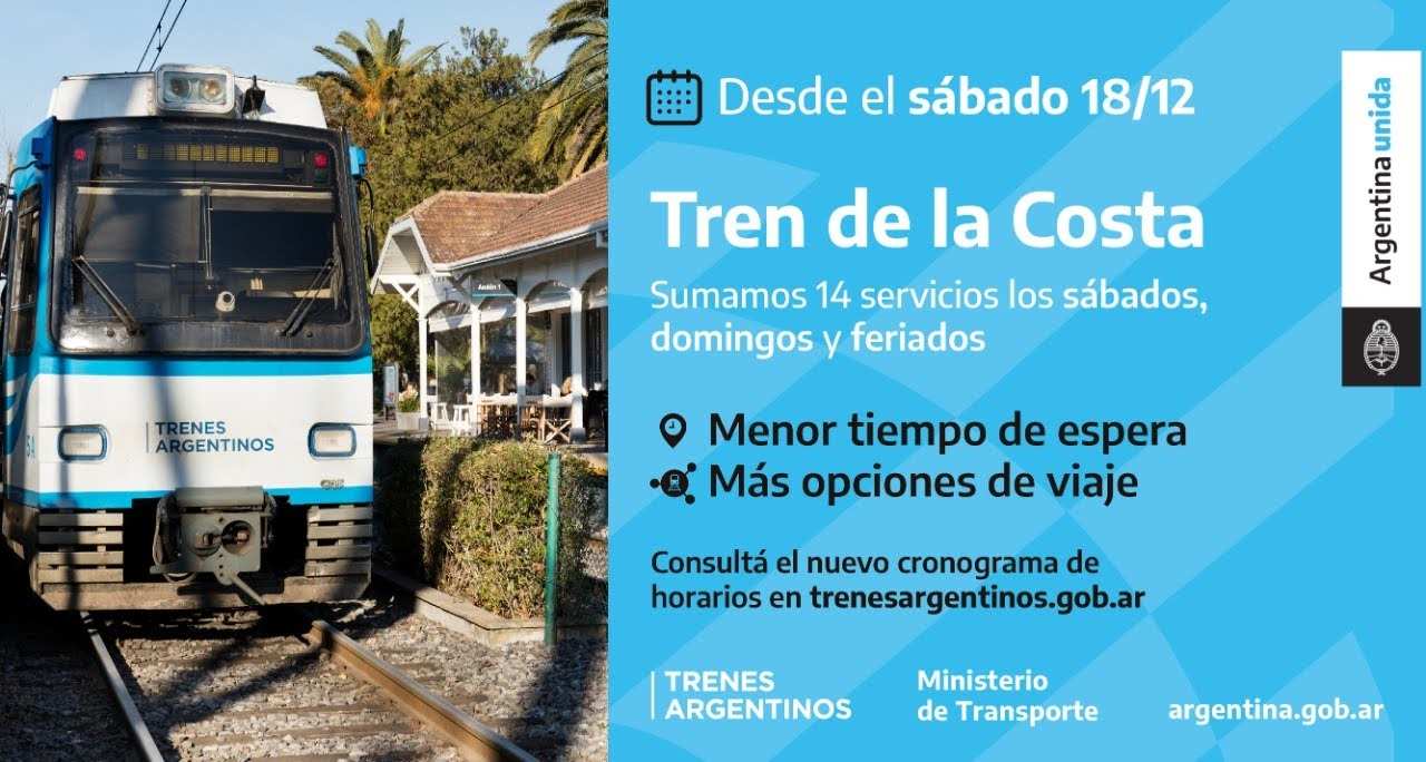 El Tren de la Costa amplía sus servicios y mejora las frecuencias