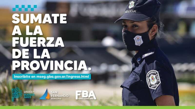 La Policía de la Provincia convoca a vecinos de San Fernando a ingresar a sus Escuelas de Formación