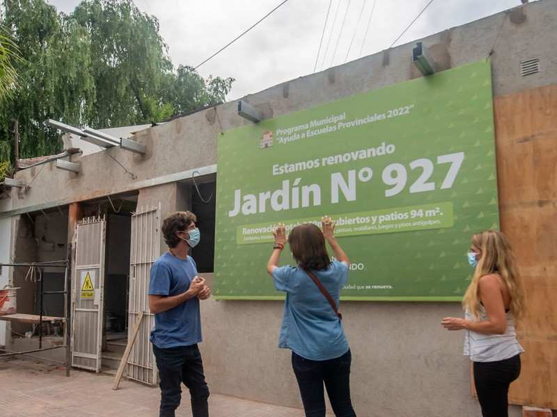 Juan Andreotti visitó las obras de renovación integral del Jardín N°927