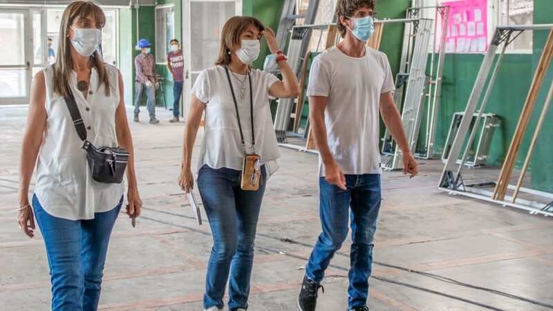 Juan Andreotti visitó la obra de renovación de la histórica Escuela Técnica N°2