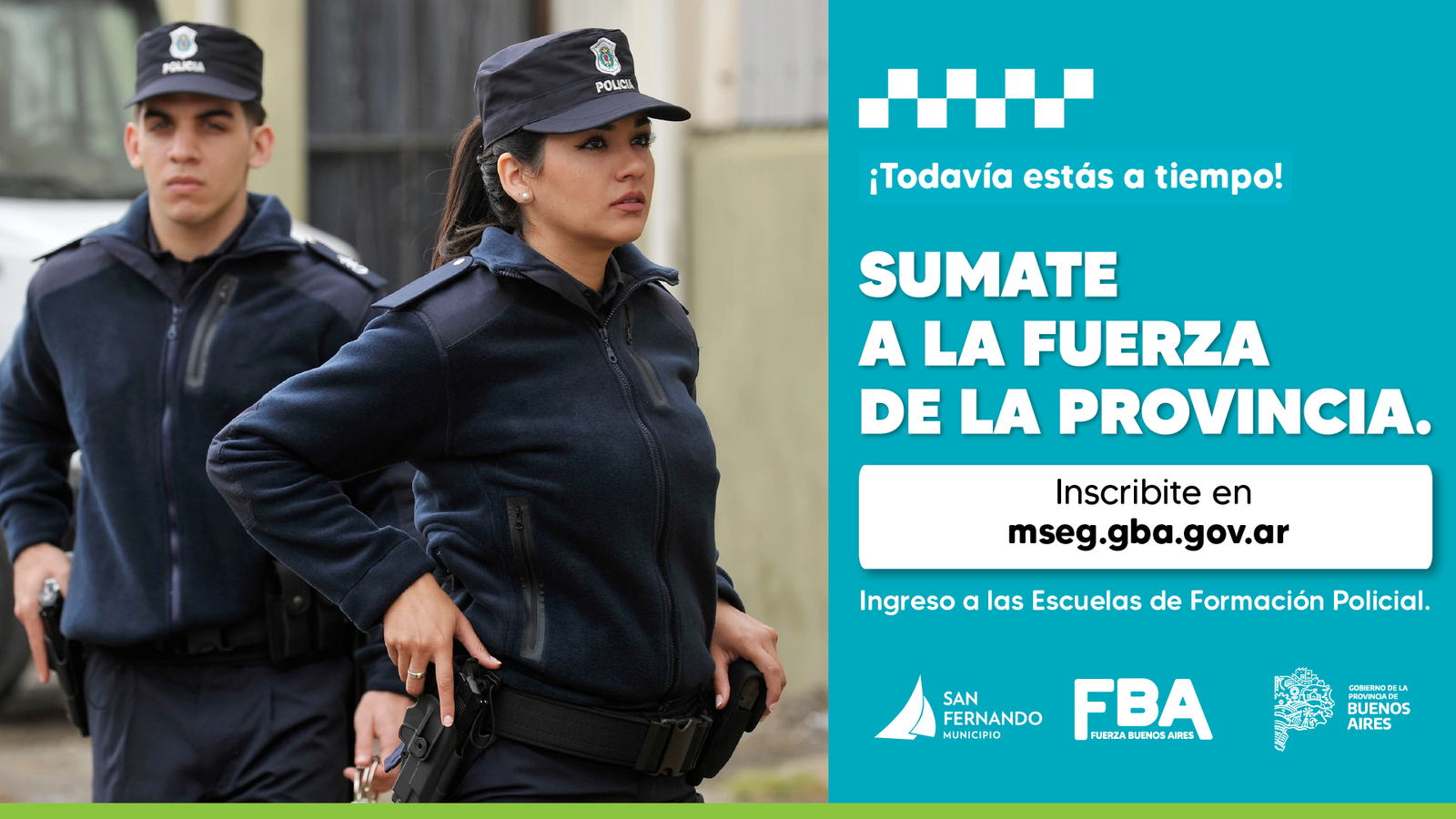 San Fernando convoca a vecinos y vecinas a ingresar a la Escuela de Formación de la Policía de la Provincia
