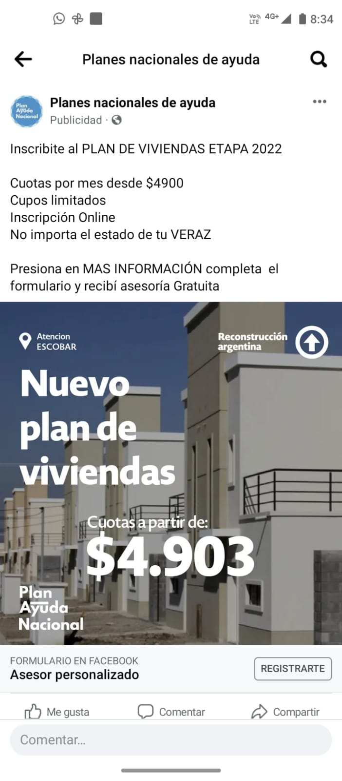 *La Municipalidad de Escobar alerta sobre una falsa venta de terrenos a través de las redes sociales*