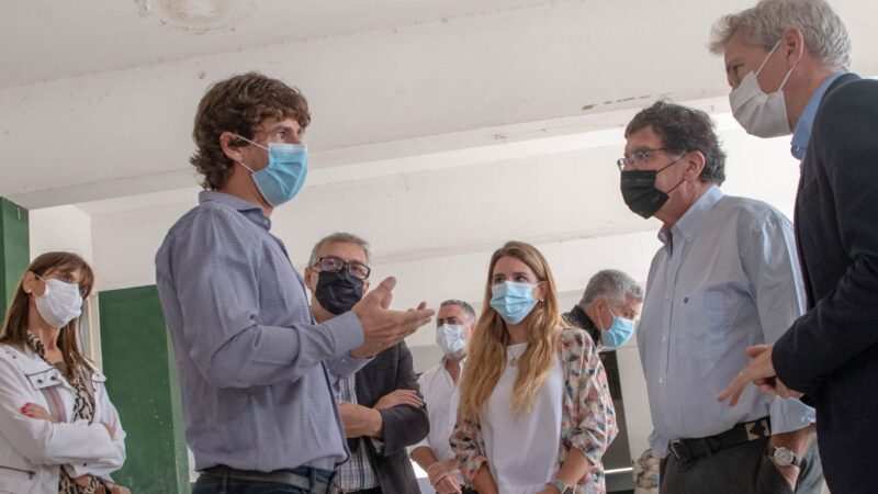 Juan Andreotti y Alberto Sileoni recorrieron escuelas que el Municipio construye y renueva  