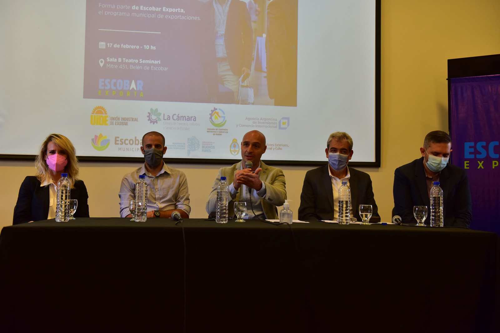 Escobar Exporta: Beto Ramil, junto a importantes autoridades nacionales y provinciales, encabezó un encuentro y capacitación para 60 PyMEs locales