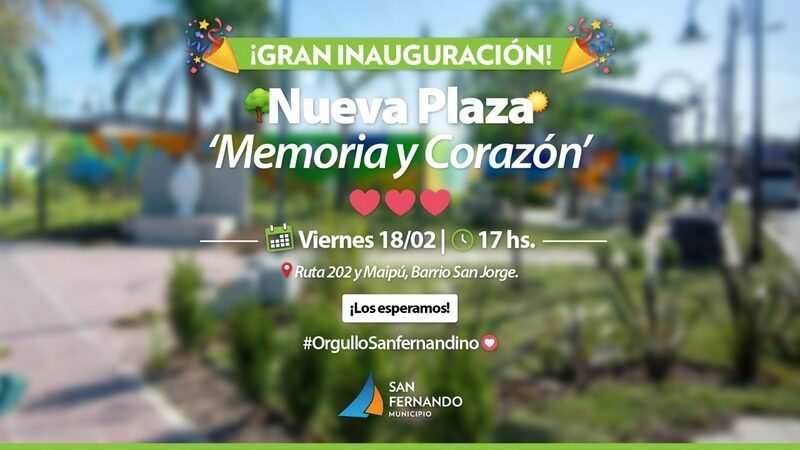 Inauguración de la nueva plaza “Memoria y Corazón”, en el barrio San Jorge